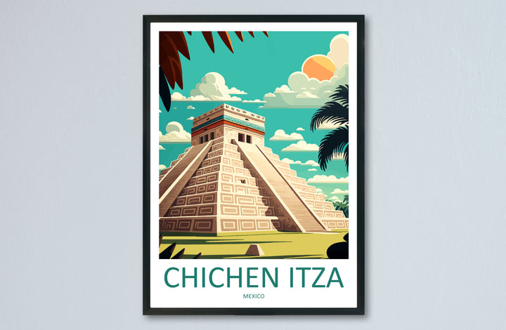 Chichen Itza Mexico Travel Poster