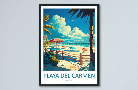 Playa Del Carmen Mexico Travel Poster