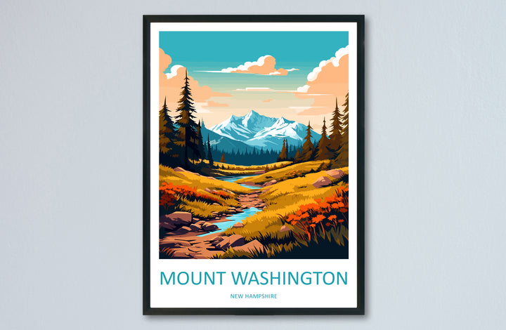 Mount Washington USA Travel Poster