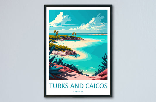 Turks and Caicos Caribbean Travel Poster