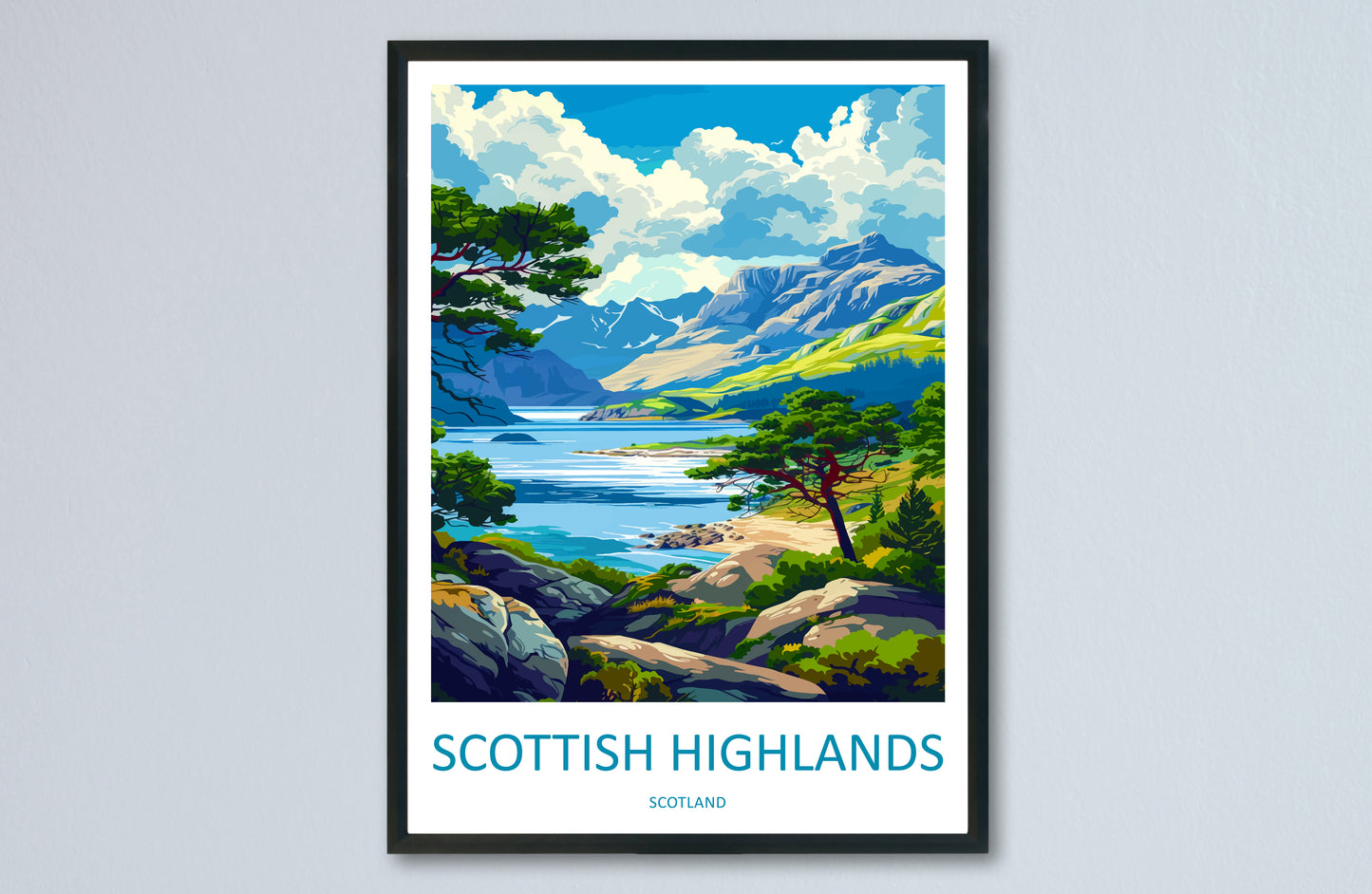 Scottish Highlands Scotland Travel Poster