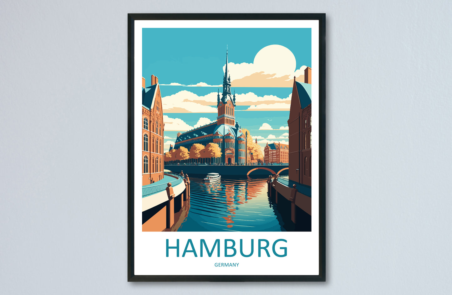 Hamburg Germany Travel Poster