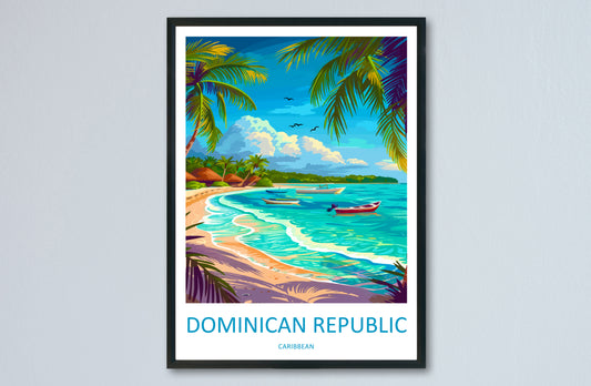 Dominican Republic Caribbean Travel Poster