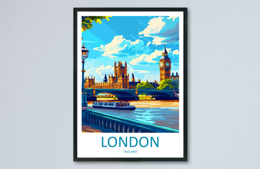 London City England Travel Poster