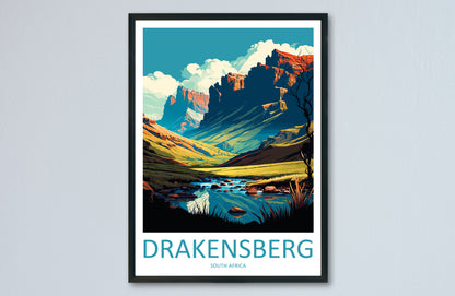 Drakensberg South Africa Travel Poster