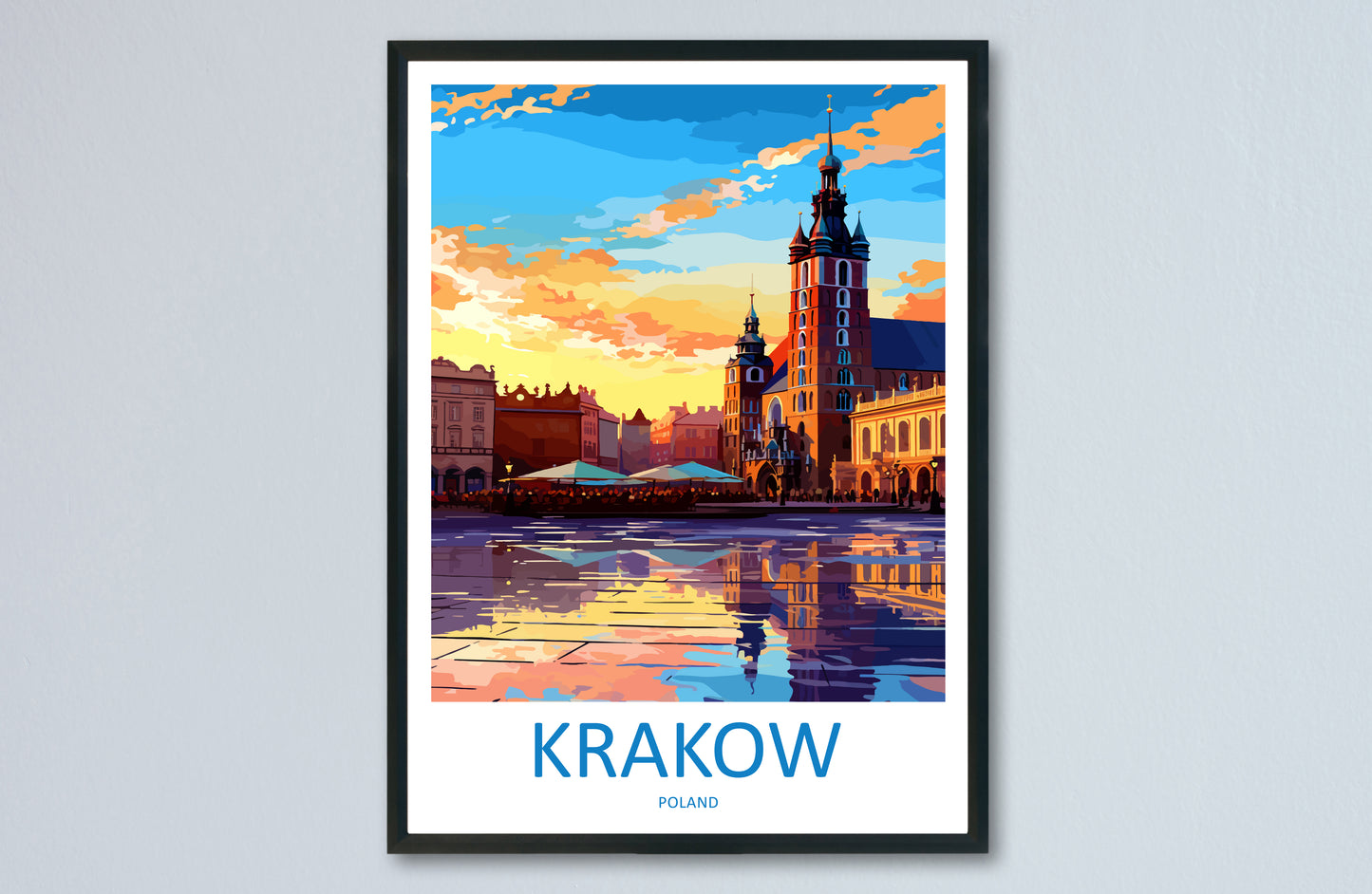 Krakow Poland Travel Poster