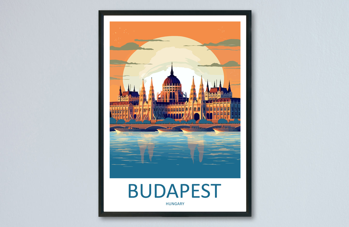 Budapest Hungary Travel Poster