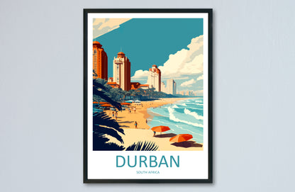 Durban South Africa Travel Poster