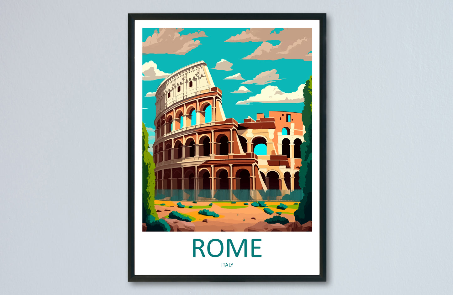 Rome Italy Travel Poster