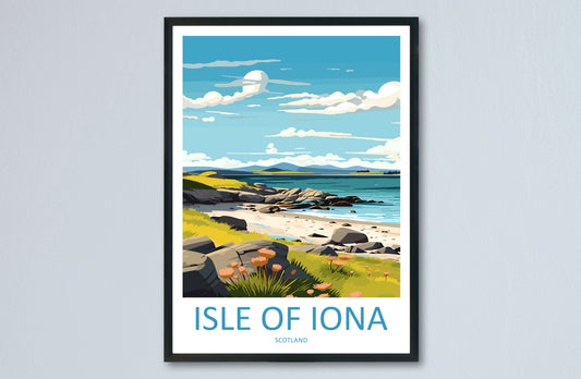 Isle Of Iona Scotland Travel Poster