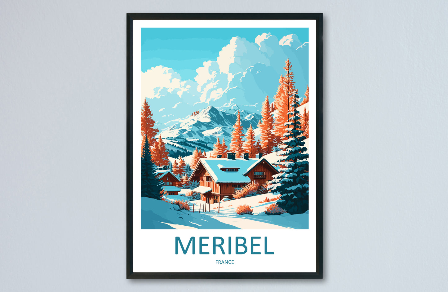 Meribel France Travel Poster