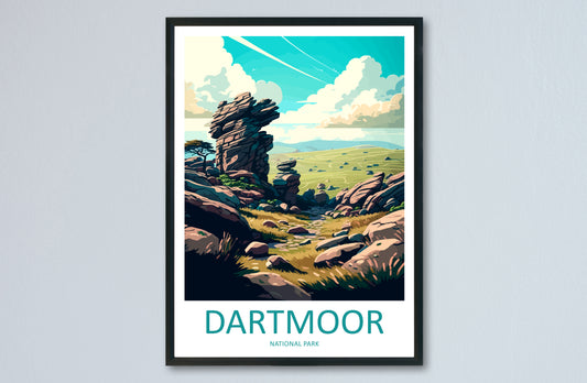 Dartmoor England Travel Poster