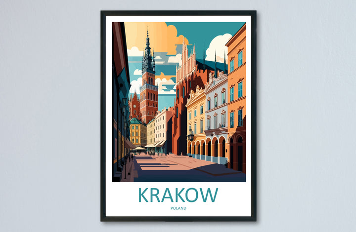 Krakow Poland Travel Poster