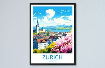 Zurich Switzerland Travel Poster