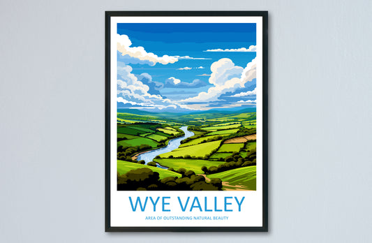 Wye Valley England Travel Poster