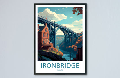 Ironbridge England Travel Poster