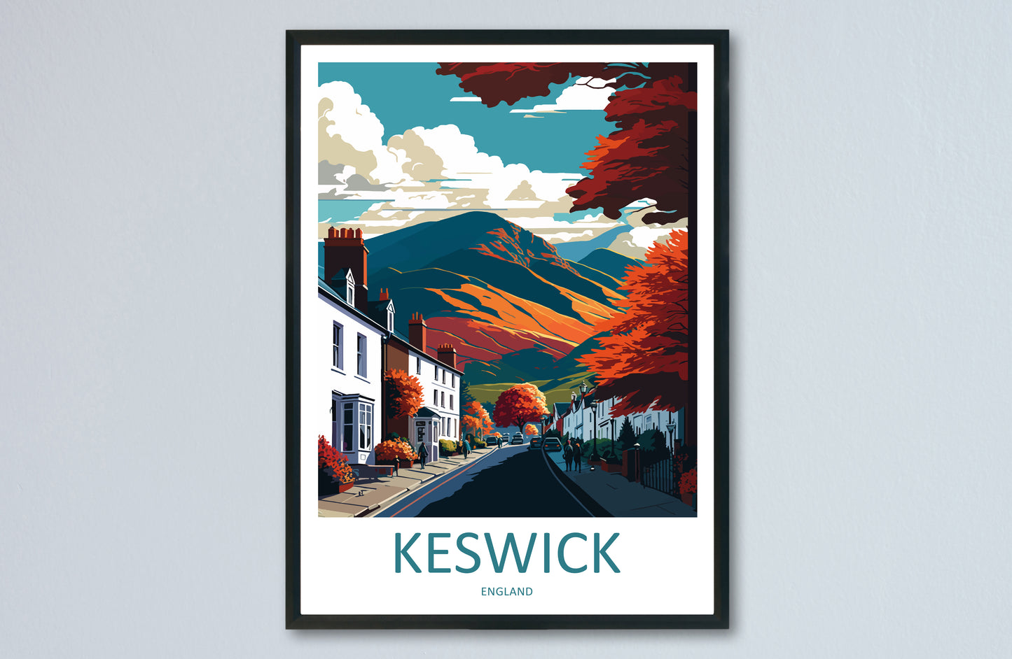 Keswick England Travel Poster