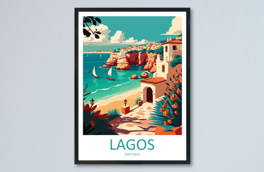 Lagos Portugal Travel Poster