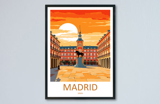 Madrid Spain Travel Poster