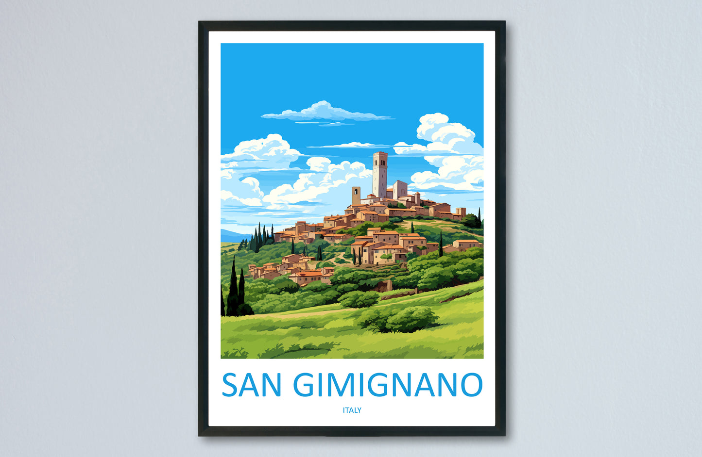 San Gimignano Italy Travel Poster