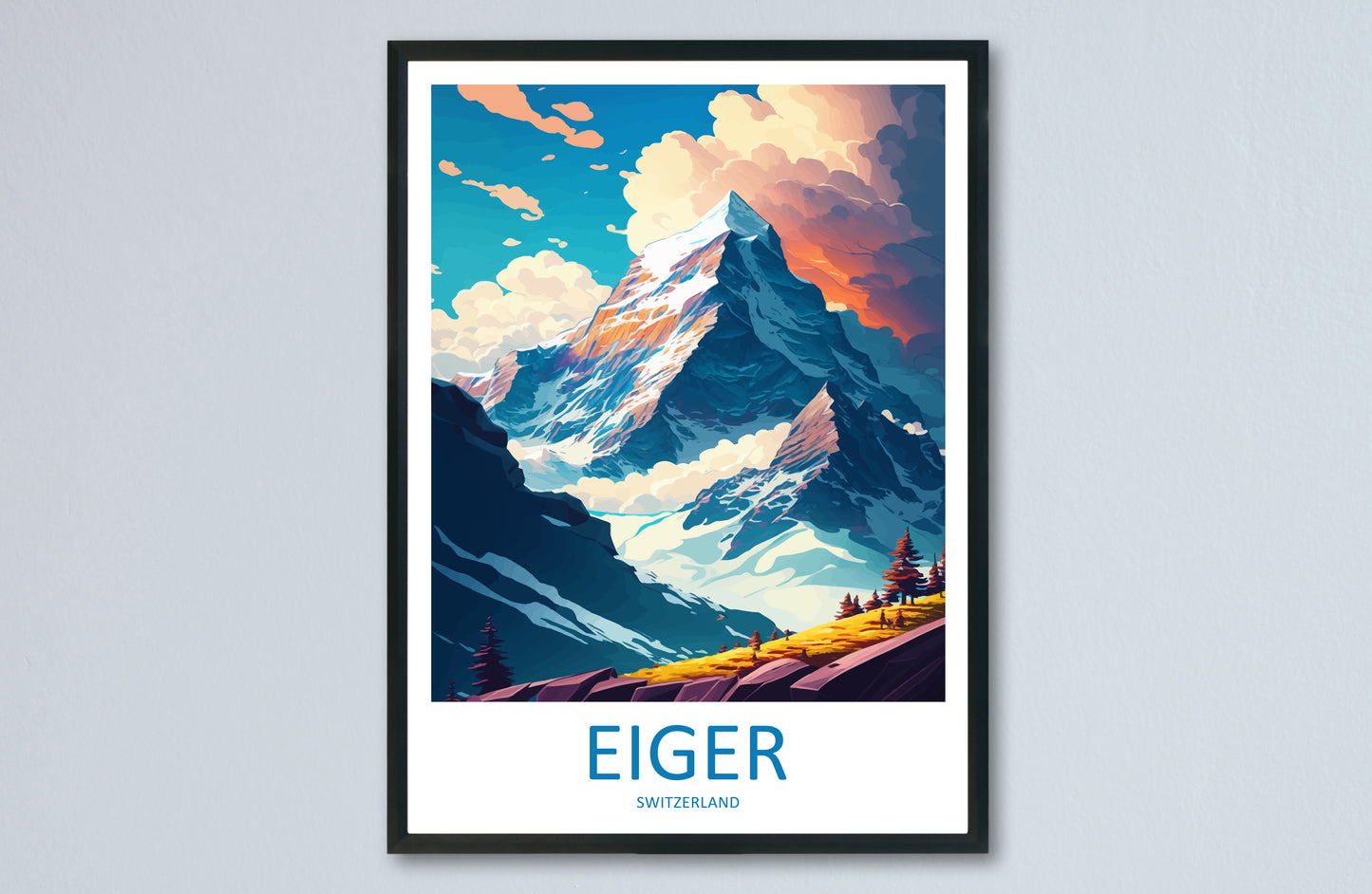 Eiger Switzerland Travel Poster