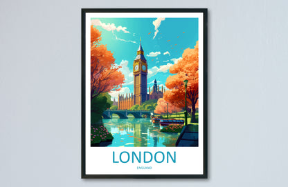 London City England Travel Poster