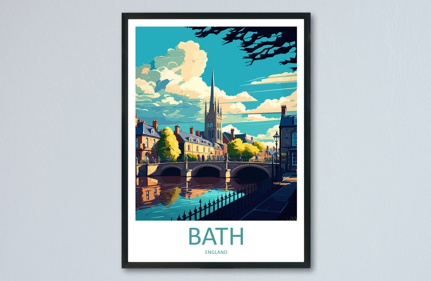 Bath England Travel Poster