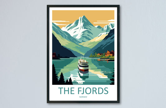 Fjords Norway Travel Poster