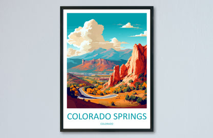 Colorado Springs USA Travel Poster