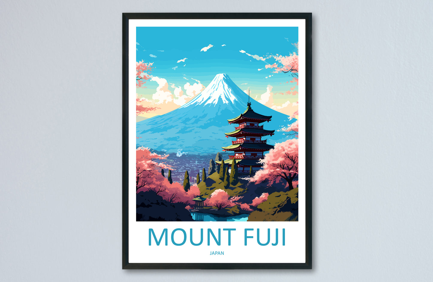 Mount Fuji Japan Travel Poster