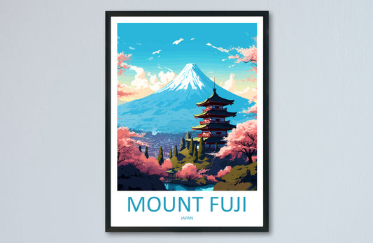 Mount Fuji Japan Travel Poster