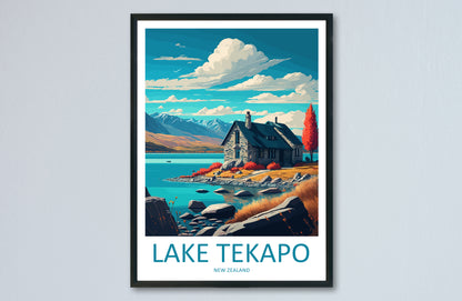 Lake Tekapo New Zealand Travel Poster