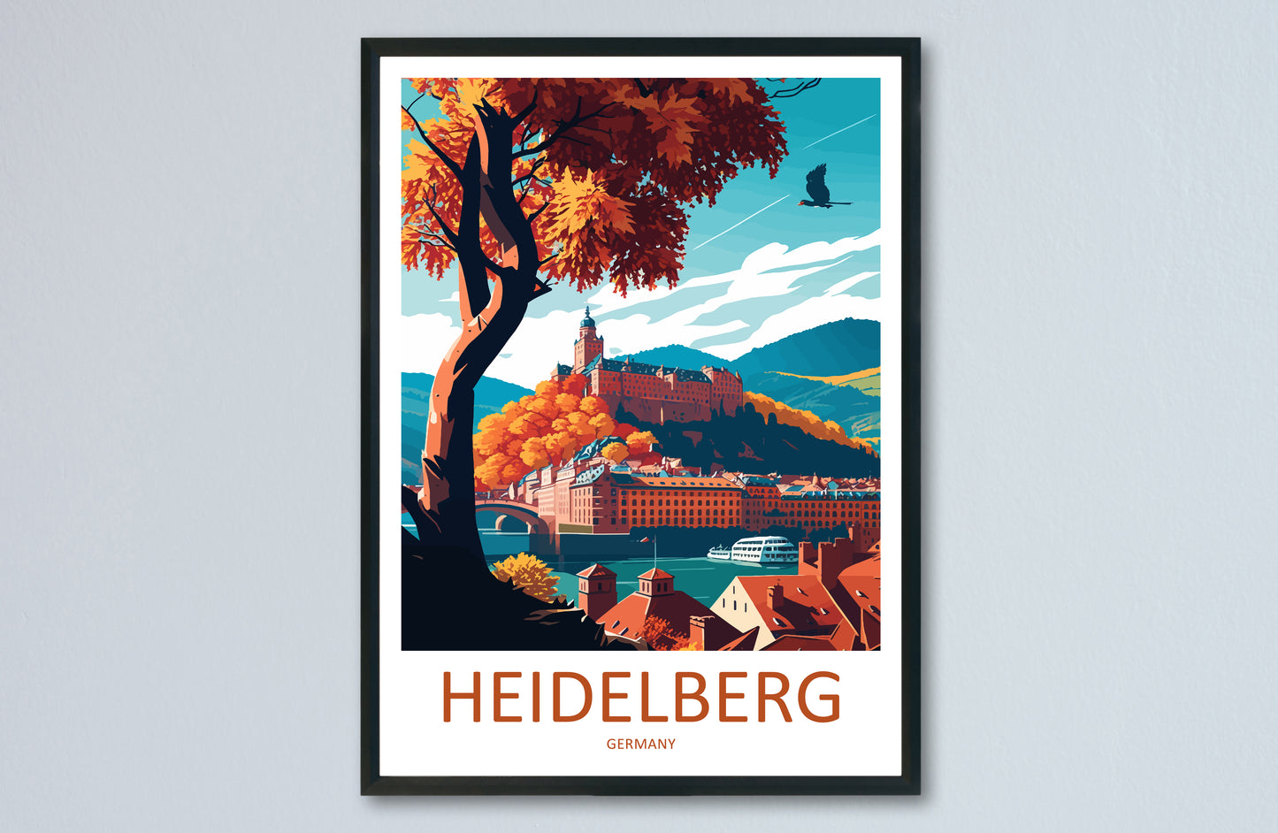 Heidelberg Germany Travel Poster