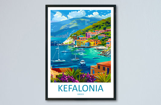 Kefalonia Greece Travel Poster