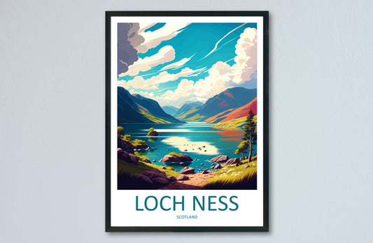 Loch Ness Scotland Travel Poster