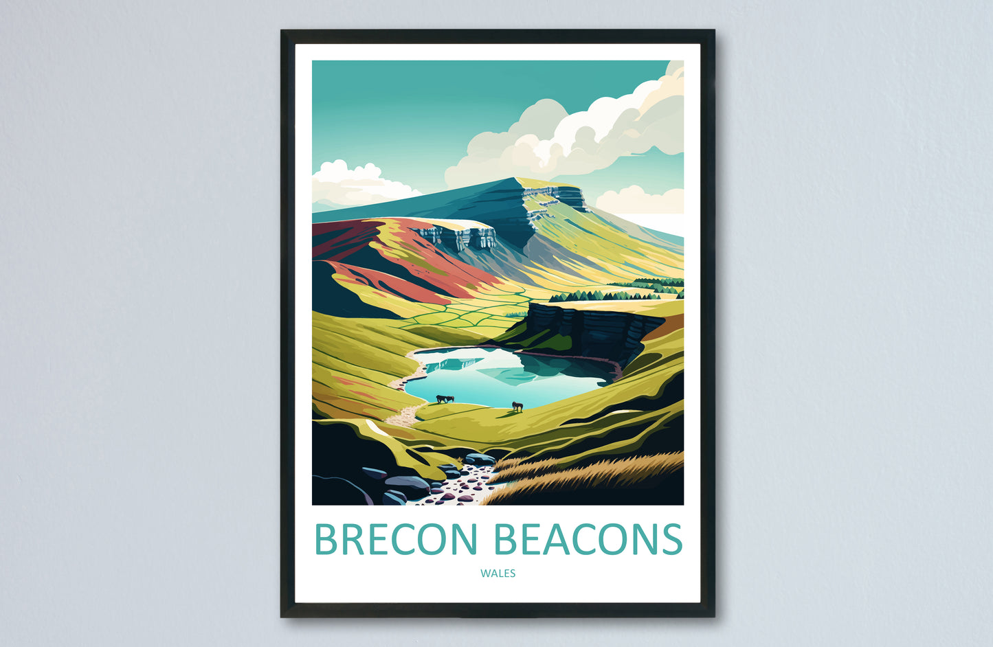 Brecon Beacons Wales Travel Poster