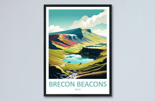 Brecon Beacons Wales Travel Poster