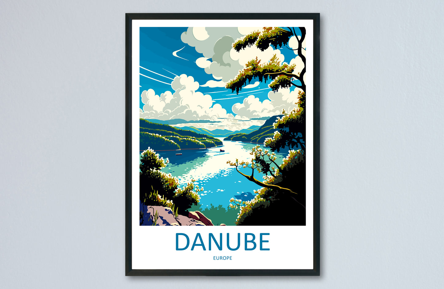 Danube River Travel Poster