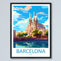 Barcelona Spain Travel Poster