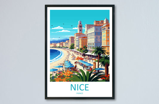 Nice France Travel Poster