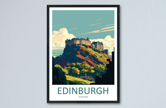 Edinburgh Castle Scotland Travel Poster