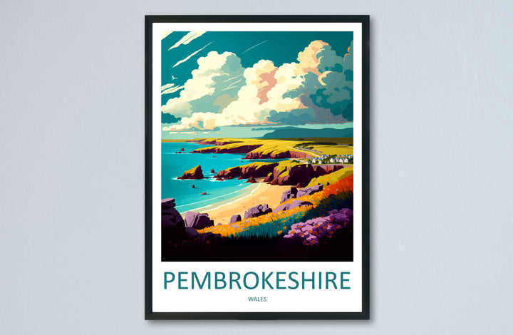 Pembrokeshire Wales Travel Poster