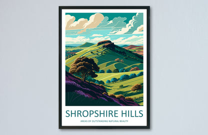 Shropshire Hills England Travel Poster