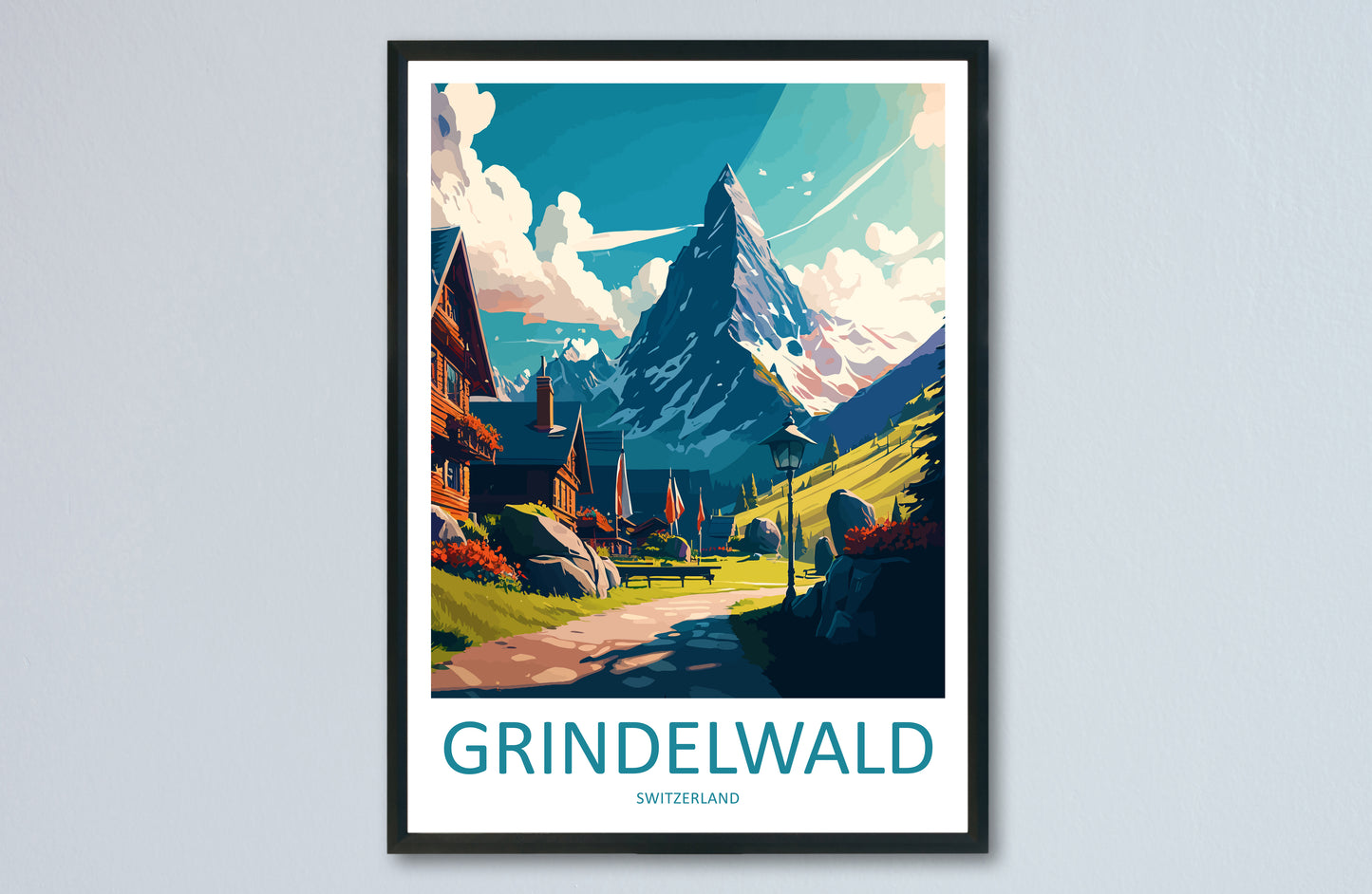 Grindelwald Switzerland Travel Poster