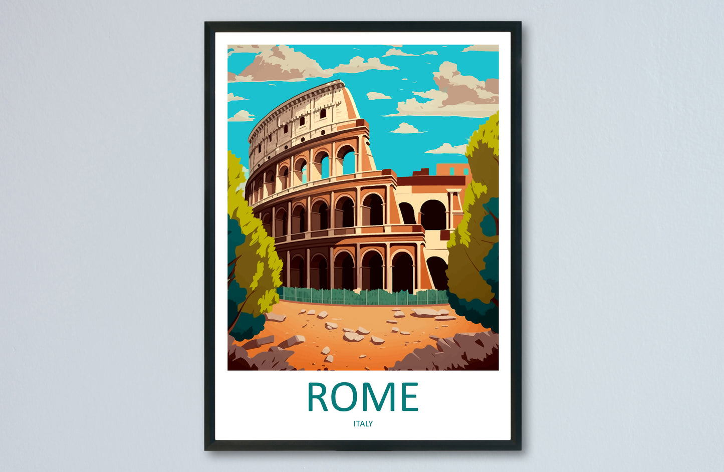 Rome Italy Travel Poster