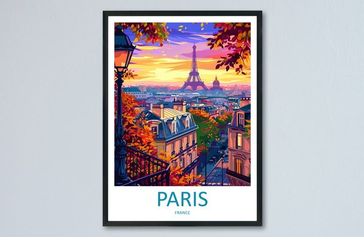 Paris France Travel Poster