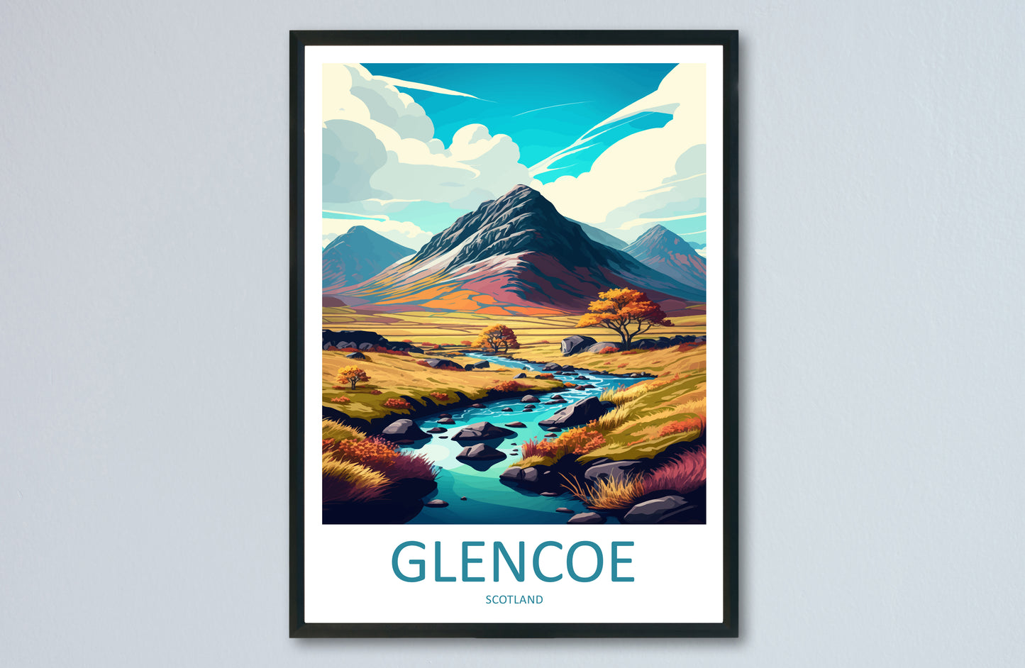 Glencoe Scotland Travel Poster