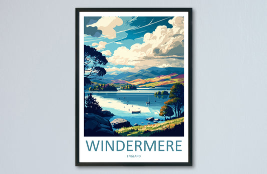 Windermere England Travel Poster