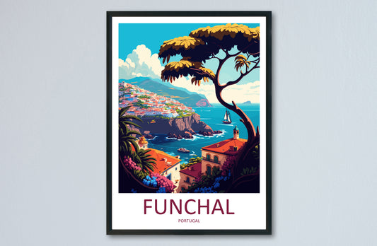 Funchal Portugal Travel Poster