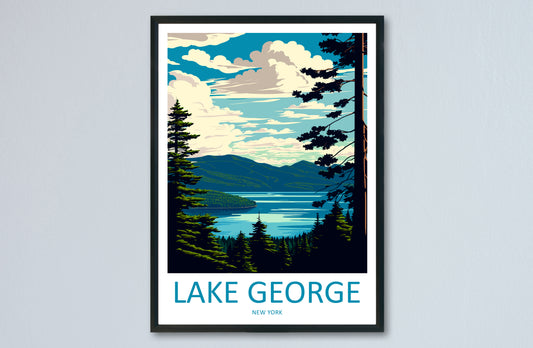 Lake George USA Travel Poster